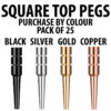 Square Top Cribbage Board Metal Pegs - Sold by the Pack 25